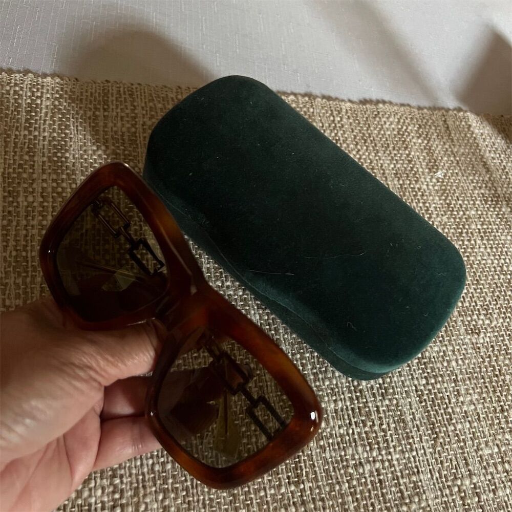 Gucci Authentic Unisex Square Frame Sunglasses Brown w/ Original Case UV400 NWT. - Picture 5 of 11